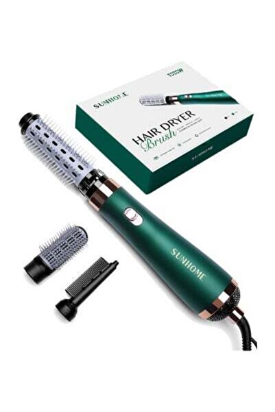 HALAMODO 3-in-1 Hair Dryer Brush Green/Black