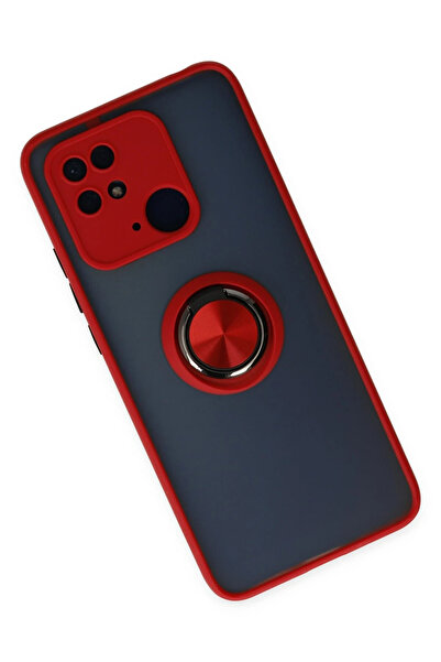 NewFace Xiaomi Redmi 10C Case Montreal Silicone Cover with Ring - Red 1493305709