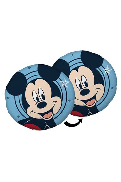 Mickey Mouse Multicolored double-sided pillow, diameter 40 cm, Stars, Mickey Mouse, Disney