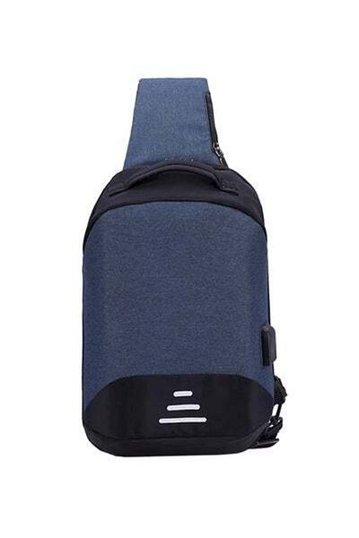 HALAMODO Anti-Theft Travel Backpack With USB Charging Port Blue