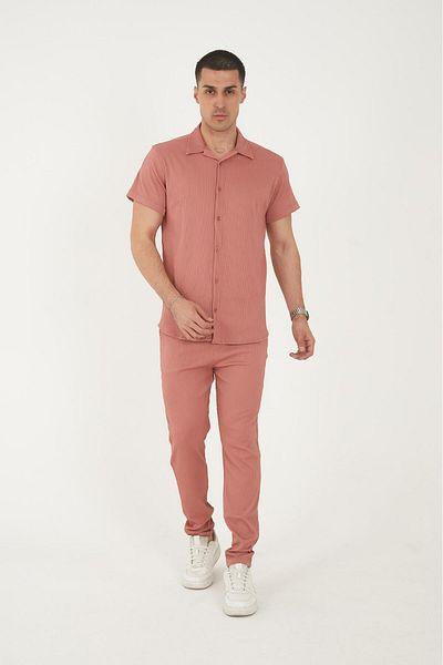 MFZ Giyim Slim Fit Ottoman Fabric Men's Bottom-Top Set