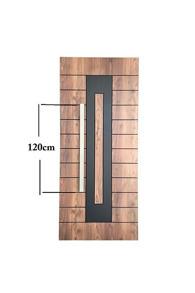HOMDEP Steel Door Pull Handle Handle 120cm Length Rectangular Model Color: Satin, Silver Gray