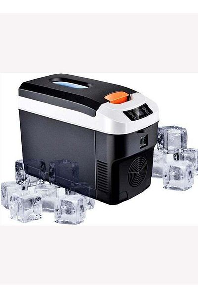 COOYA 10 L Portable Mini Car Refrigerator,12V Freezer Cooler Heater,for Camping Outdoor Travel,Black
