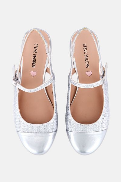 Steve Madden Kids Girl Jbelinda Adjustable Sandals, Silver