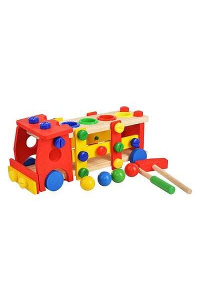 HALAMODO 2-In-1 Reassembly Multifunction Screw Vehicle Hammer Educational Building Blocks Toy