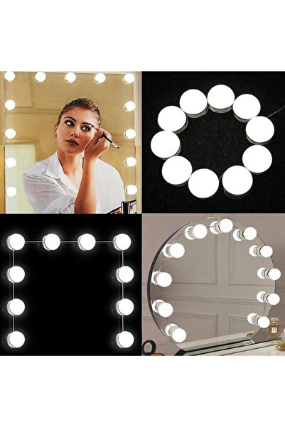 Temiz Pazar Profesyonel Makyaj Işığı – 10 LED Ampul, USB