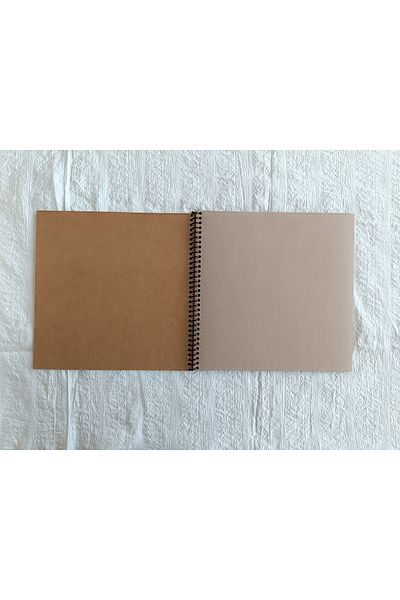 Pink Swan Craft 21 X 21cm Kraft Cover Kraft Inner 30 Sheets 60 Pages Notebook,Scrapbook,Bullet Journal Sketchbook