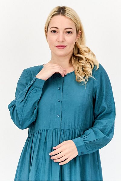 Bebe Women Plain Maxi Dress, Green
