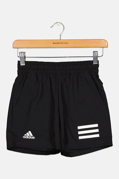 adidas Kids Boy Sportswear Fit Brand Logo Tennis Shorts, Black/white