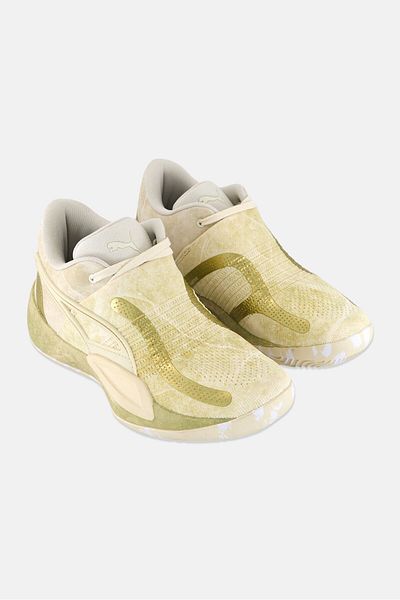 Puma Men Rise Nitro Lace Up Running Shoes, Gold