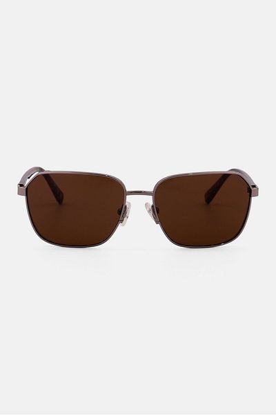 Guess Men Gu0011708e57 Square Sunglasses, Brown/gold