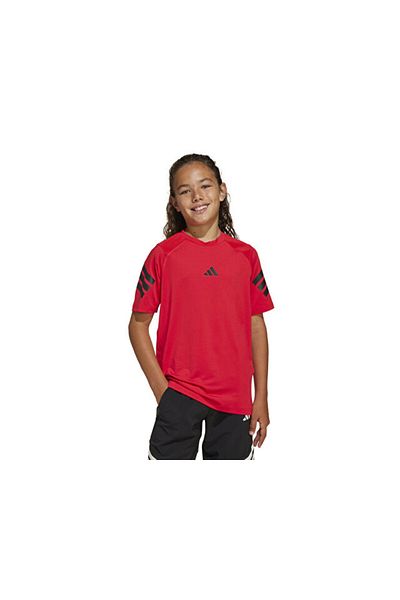adidas J Spr Tee Kids Football T-Shirt Jd0117 Red