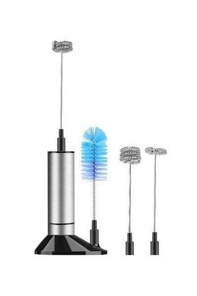 HALAMODO Electric Handheld Milk Frother Silver 11.1 x 6.6 x 2.2inch