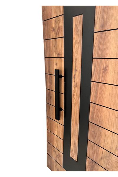 HOMDEP Steel Door Pull Handle Rectangular Model Color Black 50cm