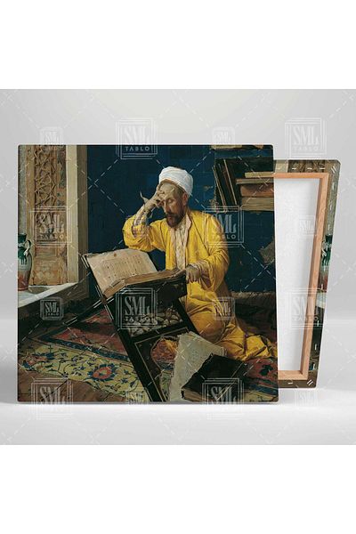 SML TABLO Osman Hamdi Omul care citește Coranul Pictură pe pânză pătrată