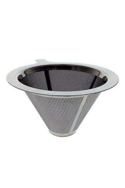HALAMODO 2-Piece Coffee Jug With Strainer Set Clear 11.5x11.5x15.5centimeter