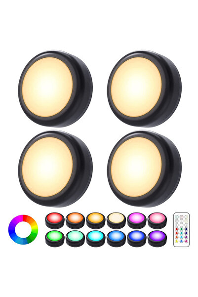 JGT 4 قطع مصابيح، قطعة واحدة عن بعد، 1-6 قطع من مصابيح LED RGBW الليلية، جهاز...