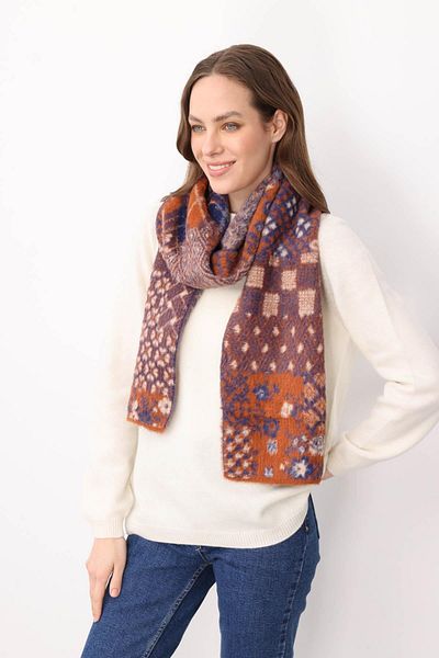 Desen Triko Women's Patchwork Patterned Kaşkol 2