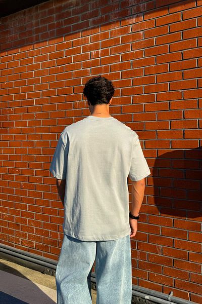Flaw Wear Basic Crew Neck Gray T-Shirt