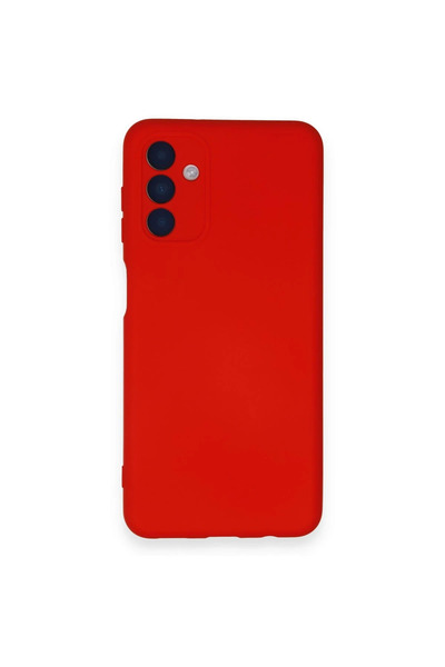 NewFace حافظة سامسونج جالاكسي A14 4G من السيليكون المخملي الداخلي - أحمر DRSTR