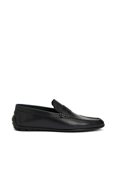 George Hogg Lacivert Erkek Deri Loafer
