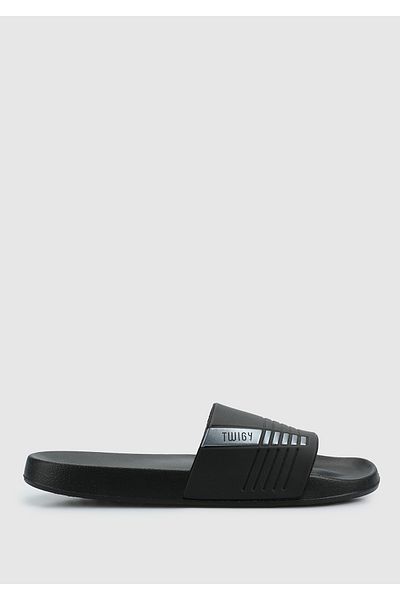 Twigy Men's Black Beach Slippers