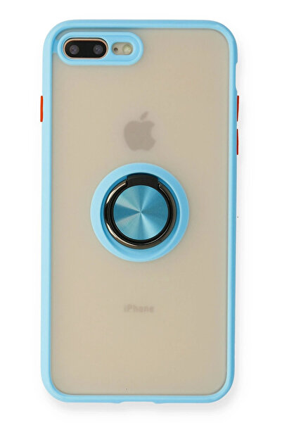 NewFace iPhone 7 Plus Case Montreal Silicone Cover with Ring - Ice Blue Sptgl