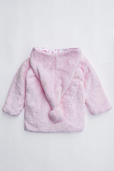 ipek atlas Girl Boy Baby and Child Muslin Lined Pompom Hooded Coat
