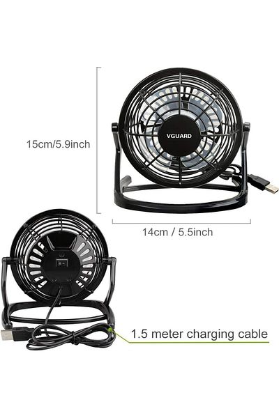 VGUARD Desk Fan, Usb, Abs, 14 X 15 Cm