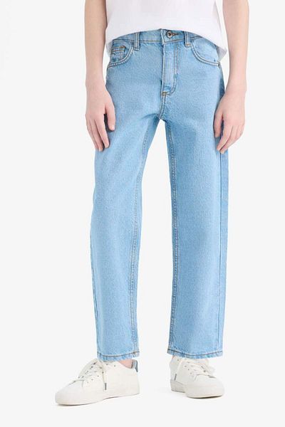 DeFacto Boy's Straight Fit Straight Leg Jean Trousers D9012A825Sm