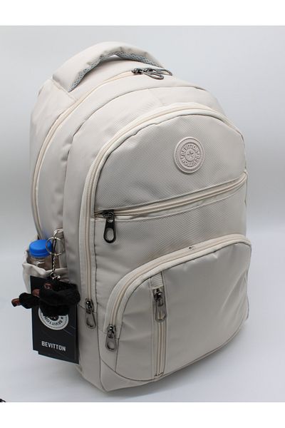 Bevitton Ldc-1710 White Pillar School Bag Not Satisfied with Milk Stone