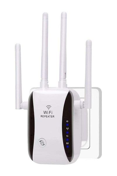 fulina Wifi Range Extender, Wide Coverage, Can Connect Multiple Devices, With Ethernet Port, White