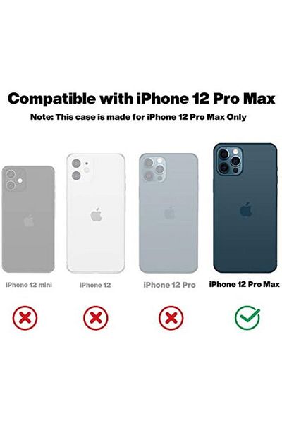 Generic Silicone Case Cover Compatible with iPhone 12 Pro Max , Ultra Slim Fit with Full Body Protection