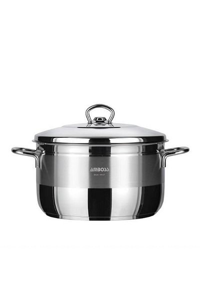 Amboss Saphire Stainless Steel 14 cm Deep Pot with Steel Lid