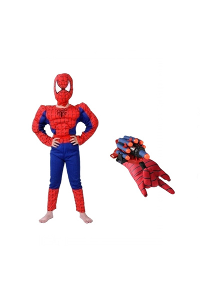 Depox Sada obleku a vystreľovacej rukavice so 7 prísavkami z huby, Spiderman,...