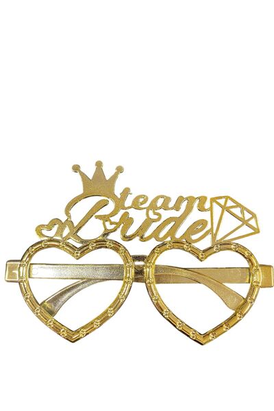 PM مجموعة نظارات ميكا كراون من بارتي كونسيبت على شكل قلب فريق العروس باللون ا...