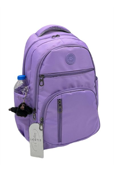Bevitton Lilac Full Grain School Bag - Casual Backpack, Water Resistant & Multi-Compartment