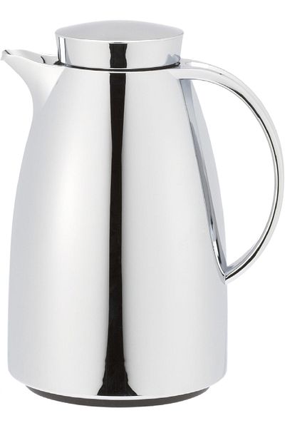 emsa Auberge Thermos 0.35L, chrome, leak-proof, 12h hot/24h cold, vacuum flask, made in Germany.