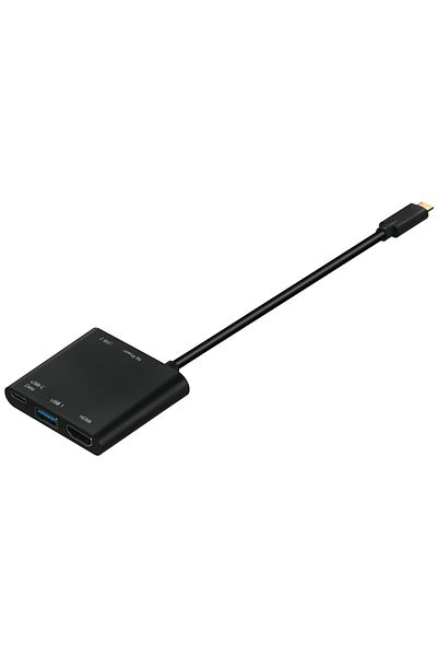 Hama 135729 4-in-1 USB-C Multiport Adapter for 2x USB 3.1, HDMI and USB-C