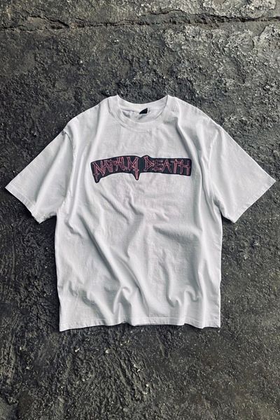 Overdrive ''Napalm Death'' Oversize πλενόμενο vintage μπλουζάκι