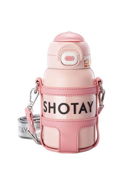Shotay Turtle Kids Thermos Flask 520ml Pink