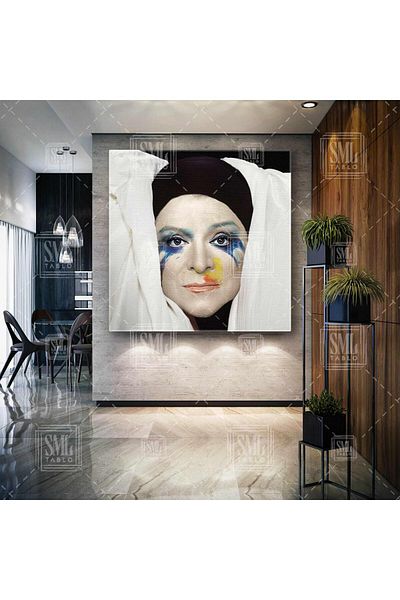 SML TABLO Coperta albumului Ceki Müren Art Sun Square Canvas Print