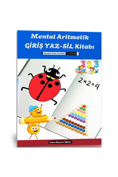 Enine Boyuna Eğitim Preschool Mental Arithmetic Enter Summer-Wipes Book