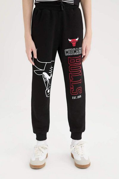 DeFacto New Season Boys Nba Chicago Bulls Sweatpants with Elastic Waist and Pockets