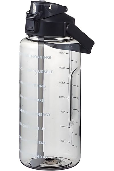 COOYA 2L Water Bottle, 68oz /2 Liter, Leakproof BPA Free with Handle Straw for Outdoor