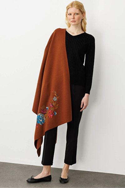 Desen Triko Γυναικείο Πλακάκι Σάλι Πλεκτό Μεγάλο Μοτίβο Τριαντάφυλλου