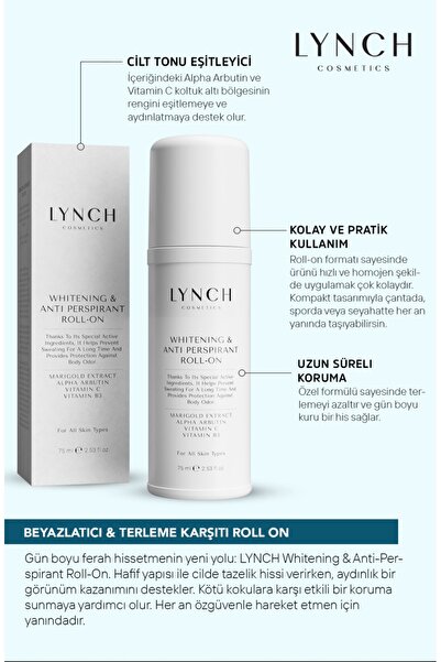 Lynch Cosmetics Beyazlatıcı & Ter Önleyici Roll-on