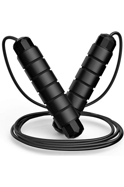 Generic Jump Rope Tangle-Free Adjustable Speed Skipping Rope with Ball Bearings & Foam Handles for Workouts