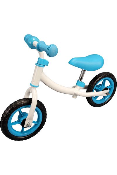 ACTION ONE Bicicleta fara pedale pentru copii Baby Bliss, 10 inch, cu cadru reversibil si stickere incluse, alb