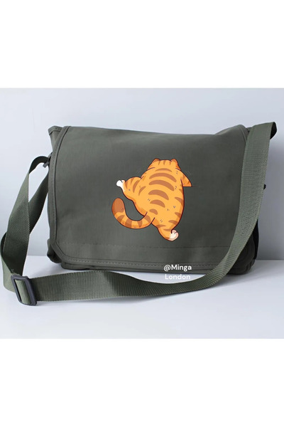 Minga London حقيبة كاكي للمدرسة والدورة والدروس والدروس - مينغا لندن
